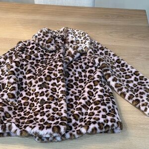 Gymboree Pink Leopard Print Pea Coat
